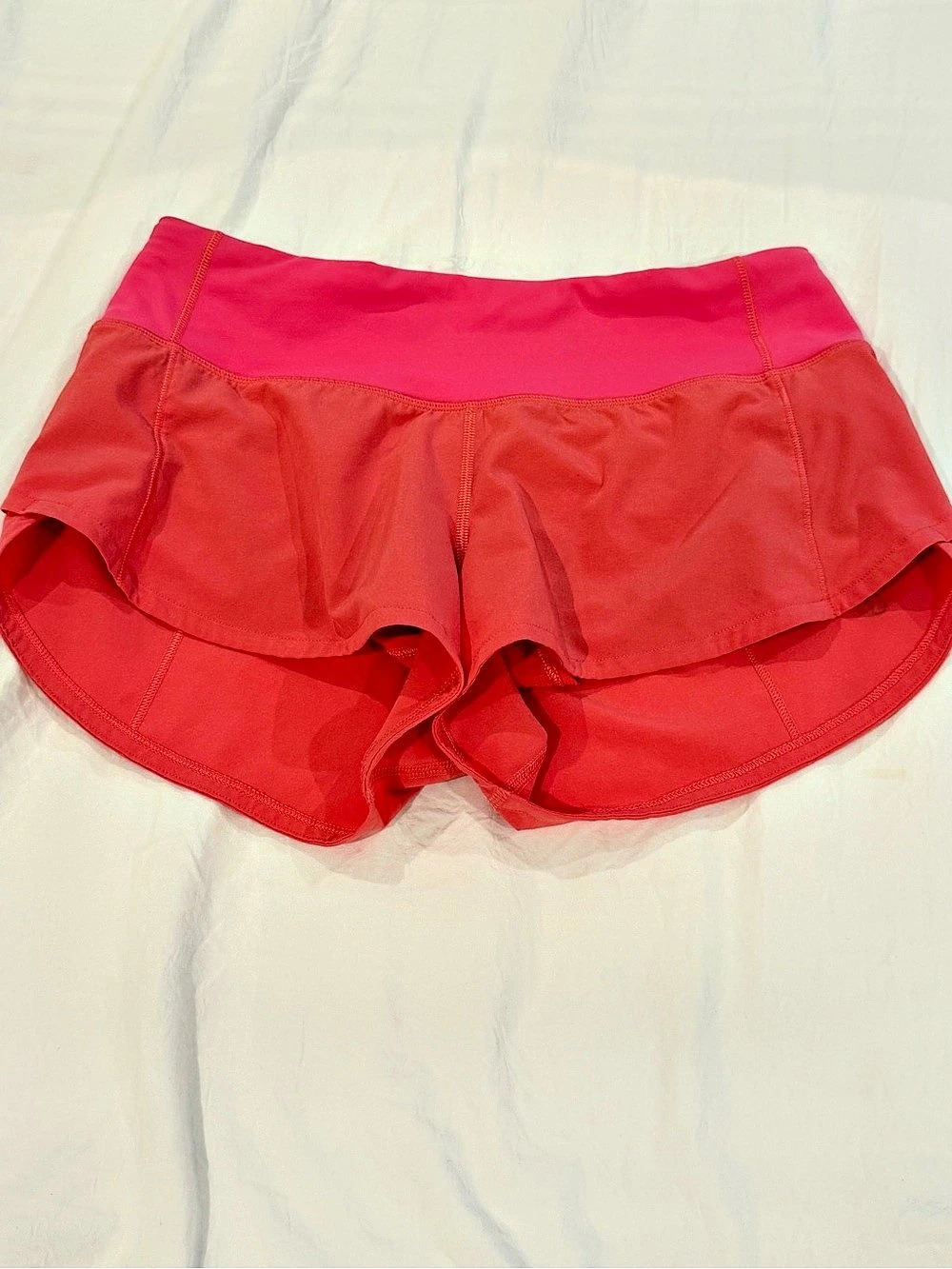 lululemon Speed Up Low-Rise Lined Short 2.5" Pink & Red Size 2 NWOT O56